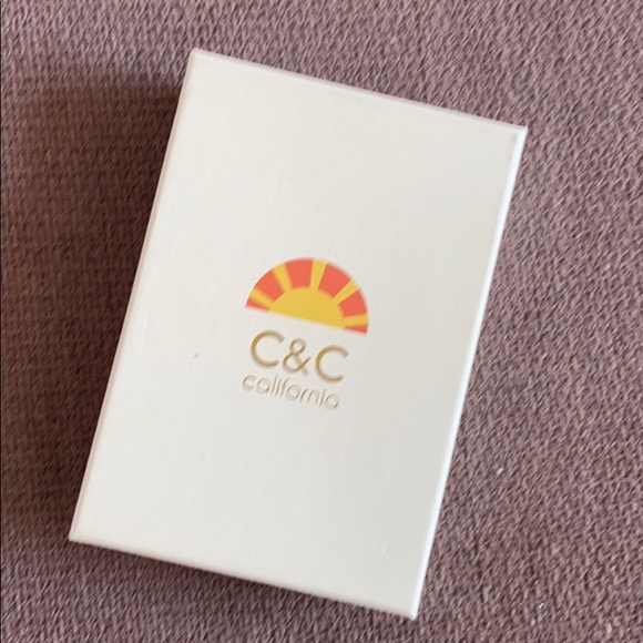 C&C California Acrylic and gold post back earrings - Picture 5 of 5